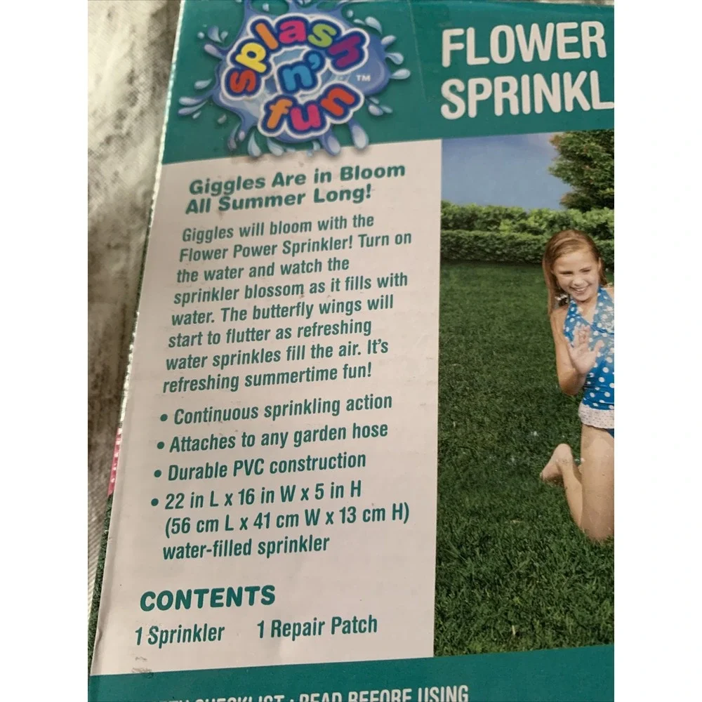 Flower Power Butterfly Yard Sprinkler Summer Summertime Water‎ Fun
